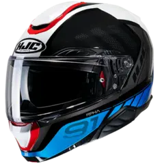 HJC RPHA 91 Rafino Sort/Hvit/Lyseblå HJC sin mest avanserte Åpningshjelmer