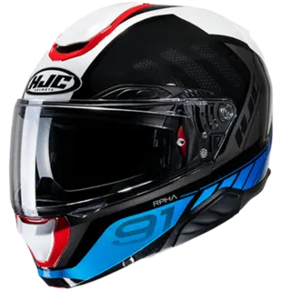 HJC RPHA 91 Rafino Sort/Hvit/Lyseblå HJC sin mest avanserte Åpningshjelmer