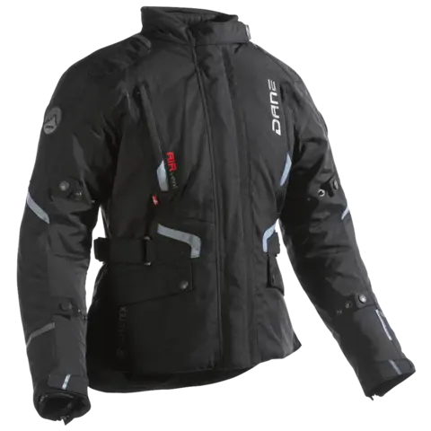Dane Ragnar Svart GTX Mc-Jakke Dame 42