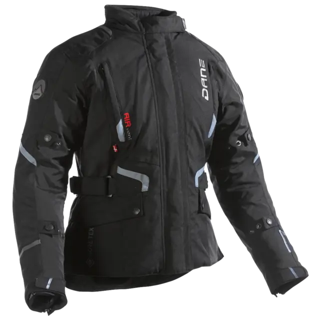 Dane Ragnar Svart GTX Mc-Jakke Dame 42 