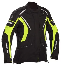 Richa Cylone MC-Jakke Dame Svart/Gul Str. S
