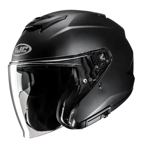 HJC I31 Sort Matt Kjempegod allrounder av en Halvhjelmer 