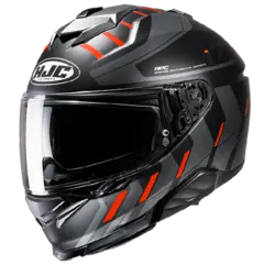 HJC I71 Simo Svart/Oransje Kjempegod sportslig touringhjelm fra HJC