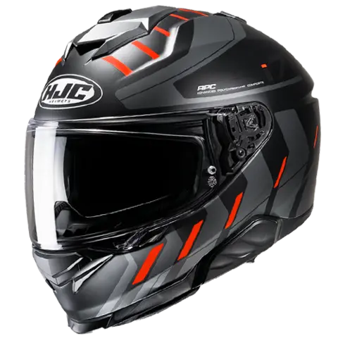 HJC I71 Simo Svart/Oransje Kjempegod sportslig touringhjelm fra HJC 
