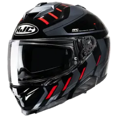 HJC I71 Simo Svart/Rød Kjempegod sportslig touringhjelm fra HJC
