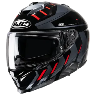HJC I71 Simo Svart/Rød Kjempegod sportslig touringhjelm fra HJC