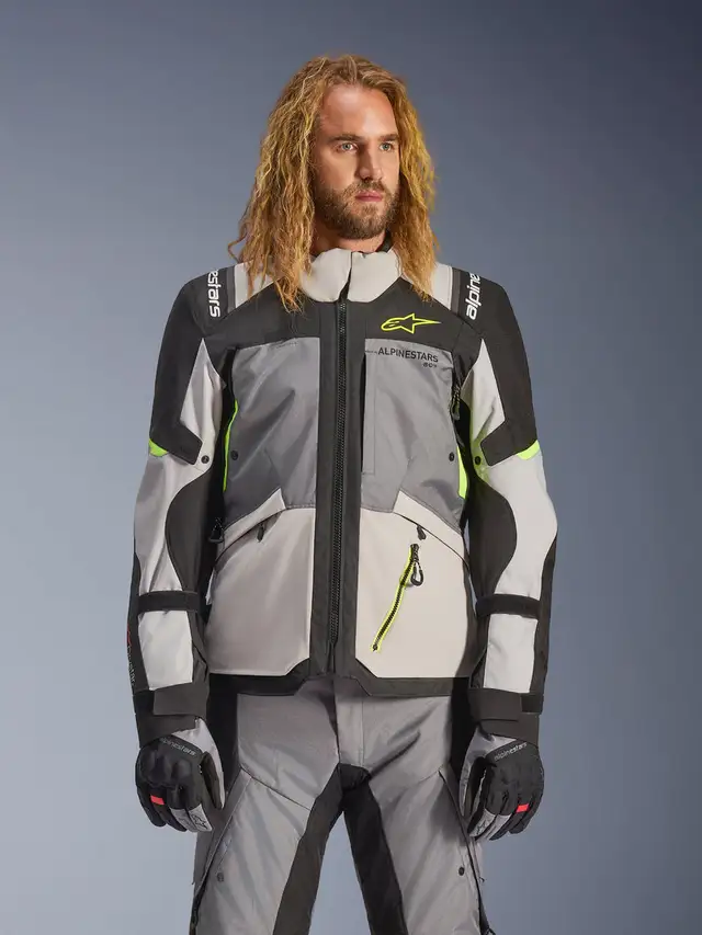 Alpinestars Andes v4 Drystar Grå/Gul 2XL Ny, topp adventurejakke fra Alpinestars 