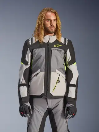 Alpinestars Andes v4 Drystar Grå/Gul Ny, topp adventurejakke fra Alpinestars