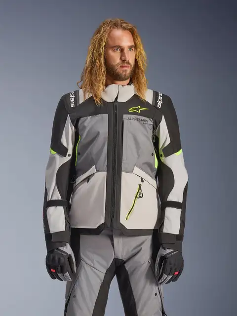 Alpinestars Andes v4 Drystar Grå/Gul Ny, topp adventurejakke fra Alpinestars