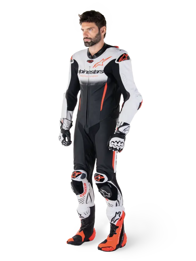 Alpinestars Skinndress 1-pcs GP-R7 52 Hvit/Sort/Rød Heldress 