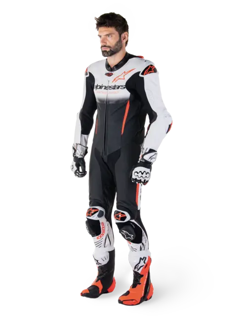 Alpinestars Skinndress 1-pcs GP-R7 Hvit/Sort/Rød Heldress