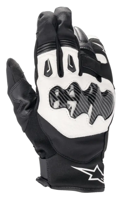 Alpinestars Hanske SMX-1 Svart/Hvit Kort og behagelig Drystar Hanske