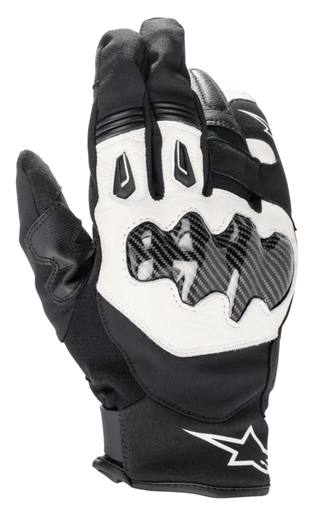 Alpinestars Hanske SMX-1 Svart/Hvit Kort og behagelig Drystar Hanske 