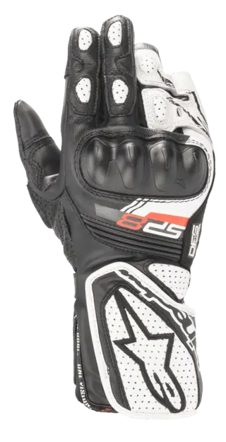 Alpinestars Dame SP-8 v3 Svart/Hvit Topp Racinghanske fra Alpinestars