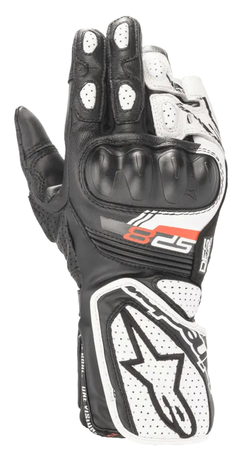 Alpinestars Dame SP-8 v3 Svart/Hvit Topp Racinghanske fra Alpinestars