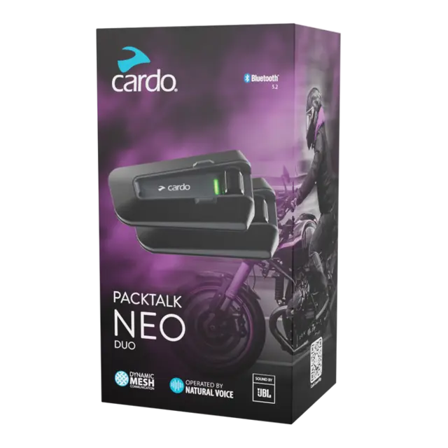 Cardo Packtalk NEO 2-Pakning Intercom DUO sett 