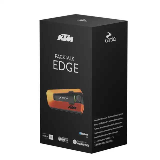 Cardo Packtalk EDGE SINGLE - KTM JBL - Intercom Single sett 