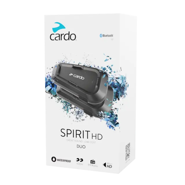 Cardo Spirit HD 2-Pakning Intercom DUO sett 