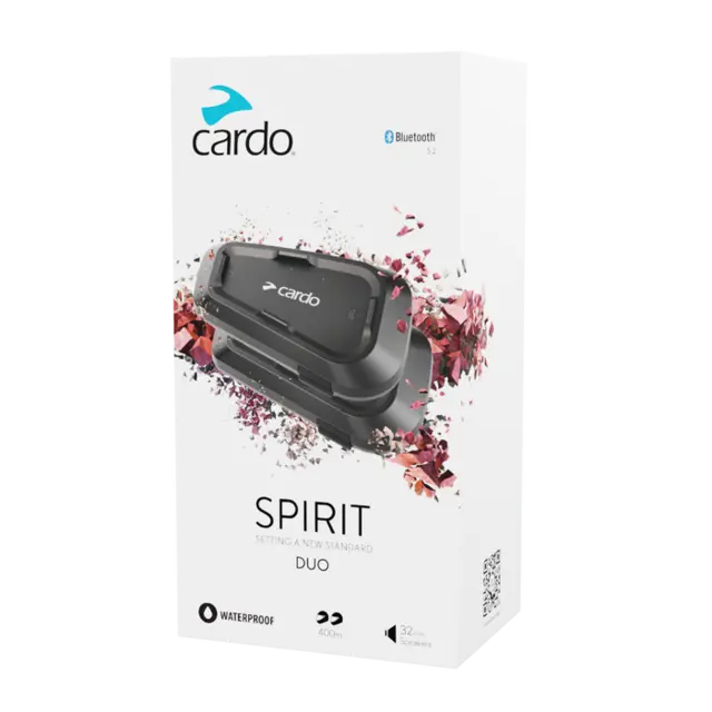 Cardo Spirit 2-Pakning Intercom DUO sett 