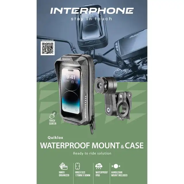 Interphone Quiklox Pro + Handlebar Mount 