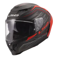 LS2 MC-Hjelm FF807 Dragon Subic Svart/Rød S