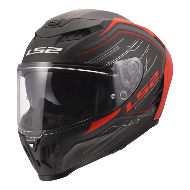 LS2 MC-Hjelm FF807 Dragon Subic Svart/Rød 