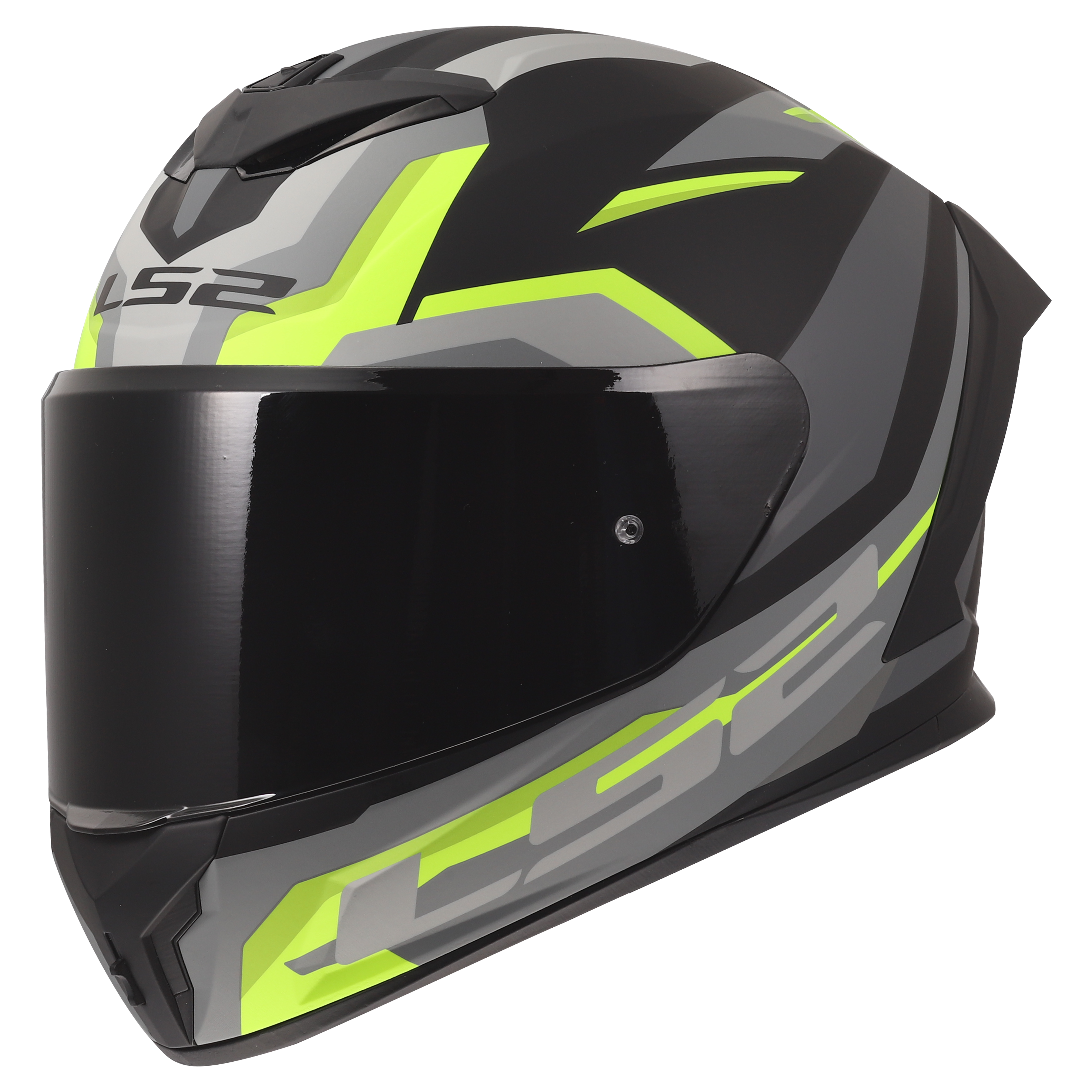 LS2 MC-Hjelm FF820 Rapid III Hyper Svart H-Vis Gul 