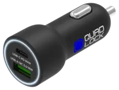 QUAD LOCK Dual USB (C+A) Car Charger 48W QUADL 48W DUAL CAR CHARGER