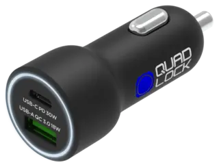QUAD LOCK Dual USB (C+A) Car Charger 48W QUADL 48W DUAL CAR CHARGER