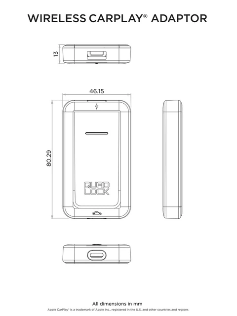 QUAD LOCK Wireless CarPlay Adaptator QUADL WIRELESS CARPLAY ADAPTOR 