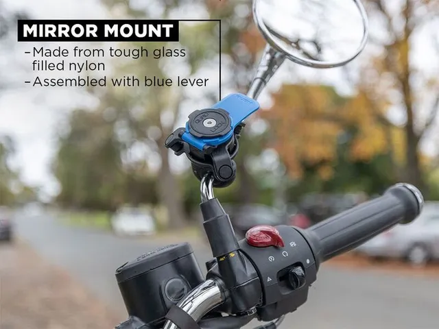 QUAD LOCK Mirror Smartphone Mount QUADL MOTORCYCLE / SCOOTER MIRROR MOUNT 