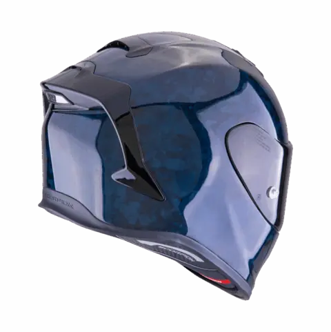 Scorpion EXO-R1 Evo Onyx Carbon Blå Topp Racinghjelm fra Scorpion! 