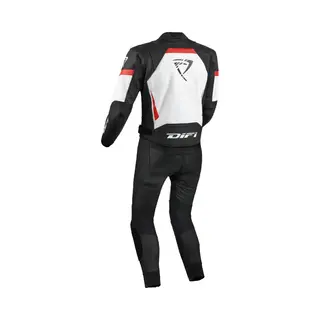 Difi Jerez 2-pcs Skinndress Hvit/Rød 2-pc Racingdress fra Difi