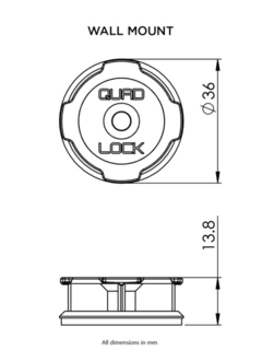 QUAD LOCK Adhesive Wall Mount QUADL ADHESIVE WALL MOUNT (TWIN PACK)