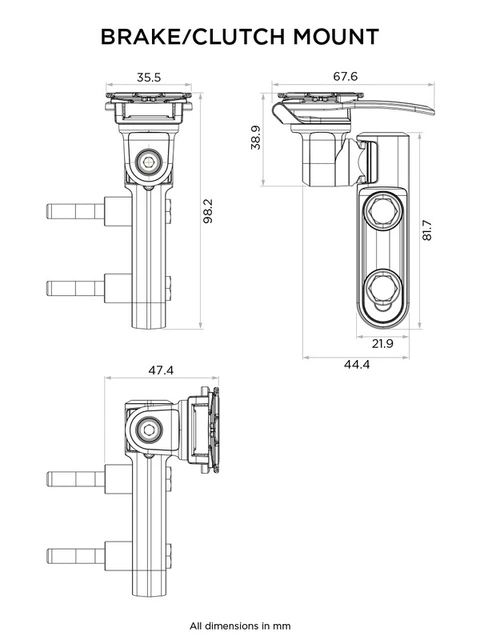 QUAD LOCK Brake/Clutch Cylinder Phone QUADL MOTORCYCLE CLUTCH MOUNT 