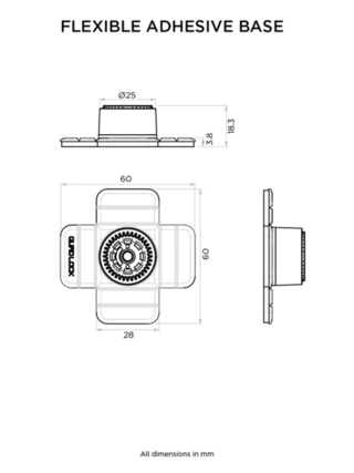 QUAD LOCK 360 Flexible Adhesive Base QUADL 360 BASE FLEXIBLE ADHESIVE