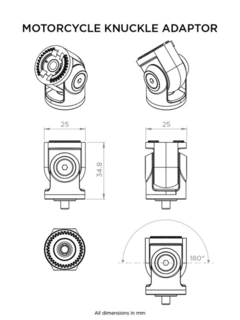 QUAD LOCK Knuckle Adaptor QUADL MOTORCYCLE KNUCKLE ADAPTOR