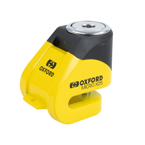 Oxford Micro XD5 Disc Lock Yellow/Black Liten, sterk , praktisk skivelås