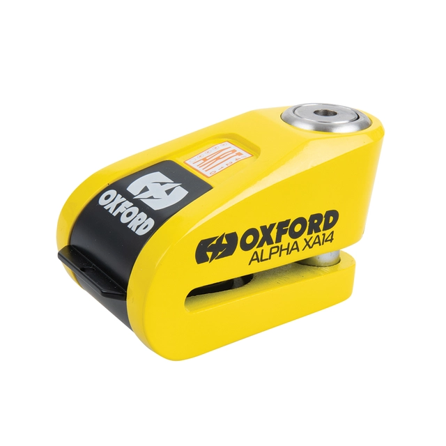 Oxford Alpha XA14 Alarm  Yellow/Black Alpha XA14 Alarm Disc Lock Yellow/Black 