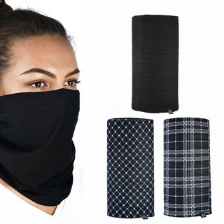 Oxford Comfy Black&amp;White Tartan 3-Pack Enkel og grei Buff 3-pakning