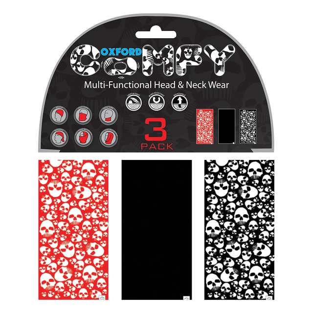 Oxford Comfy Skulls 3-Pack Enkel og grei Buff 3-pakning 