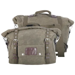 Oxford Heritage Panniers Khaki 40L Vintage Sidevesker fra Oxford