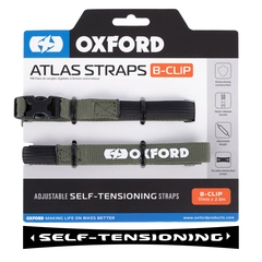 Oxford Atlas B-Clip 17 x 2.0M (Pair) Atlas B-Clip 17mm x 2.0M Lichen(Pair)
