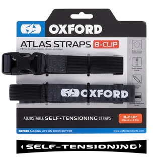 Oxford Atlas B-Clip 26 x 2.0M  (Pair) Atlas B-Clip 26mm x 2.0M Black (Pair)