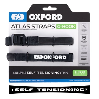 Oxford Atlas G-Hook 17 x 2.0M  (Pair) Atlas G-Hook 17mm x 2.0M Black (Pair)