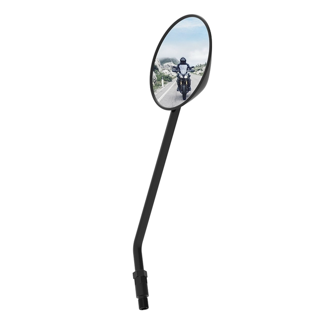 Oxford Mirror Round - Black Reservespeil som passer de fleste MC 
