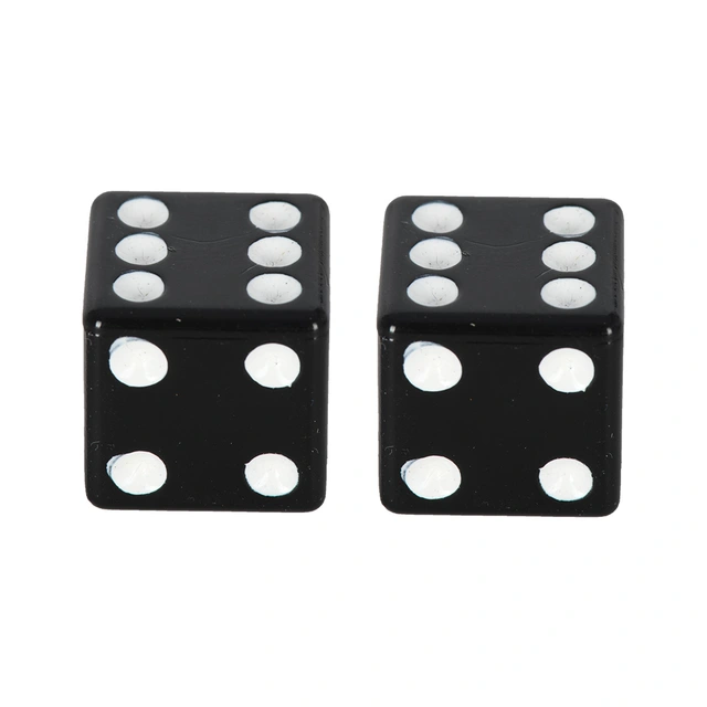 Oxford Lucky Dice Valve Caps Black Kule ventilhetter 