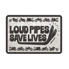Oxford : Loud Pipes Save Lives Garage Metal Sign: Loud Pipes Save Lives