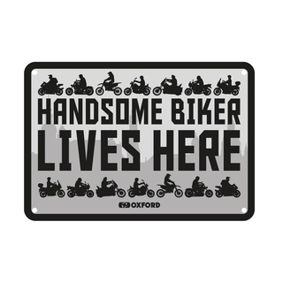 Oxford : Handsome Biker.. Garage Metal Sign: Handsome Biker..