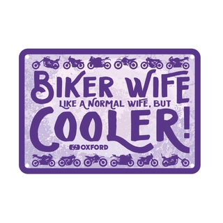 Oxford : Biker Wife Cooler Garage Metal Sign: Biker Wife Cooler